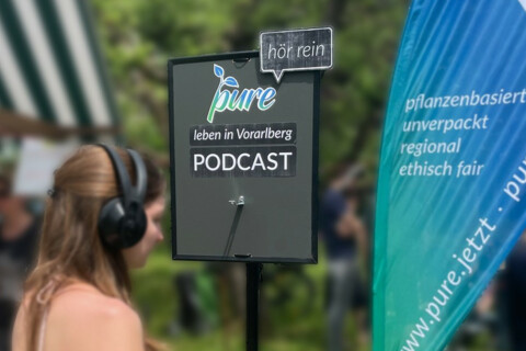Podcast - pure leben in Vorarlberg | © Verein pure, zur Förderung einer pflanzenbasierten, umweltbewussten, ressourcenschonenden und ethischen Lebensweise